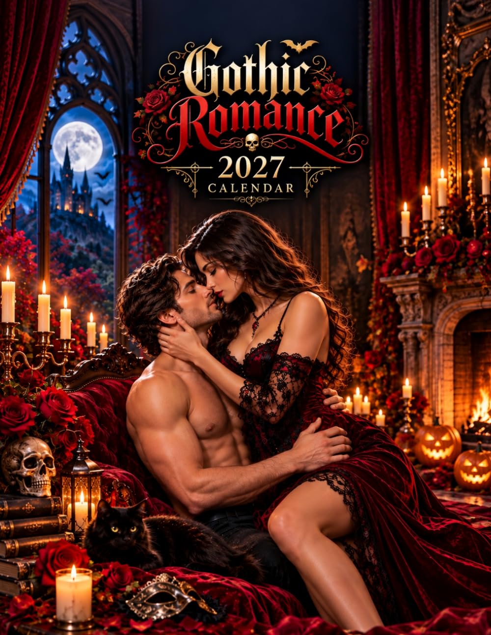 ler totalmente Gothic Romance 2027 Calendar: 12 Months of Dark Romance, Moonlit Castles and Gothic Couples