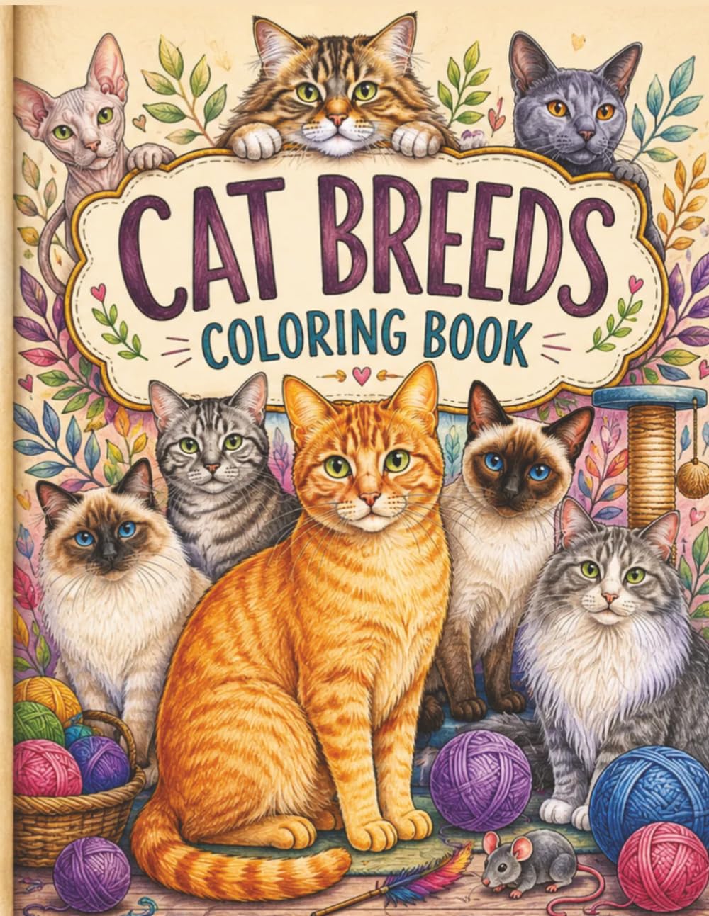 capítulo por capítulo baixar Cat Breeds Coloring Book: 50 Realistic Pet Portraits for Cat Lovers: A Relaxing Adult Coloring Book Featuring Cute, Fluffy, and Exotic Felines