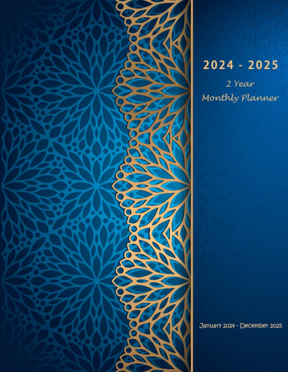 2024-2025 2 Year Monthly Planner: 24 Months Calendar from January 2024 to December 2025 with Federal Holidays. Floral Mandala Cover. baixar o livro de graça