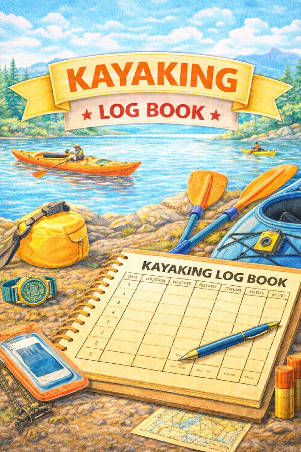 Kayaking Log Book: Paddling Journal for Recording Trips, Routes, Distance, Weather Conditions, and Personal Notes baixar o livro de graça