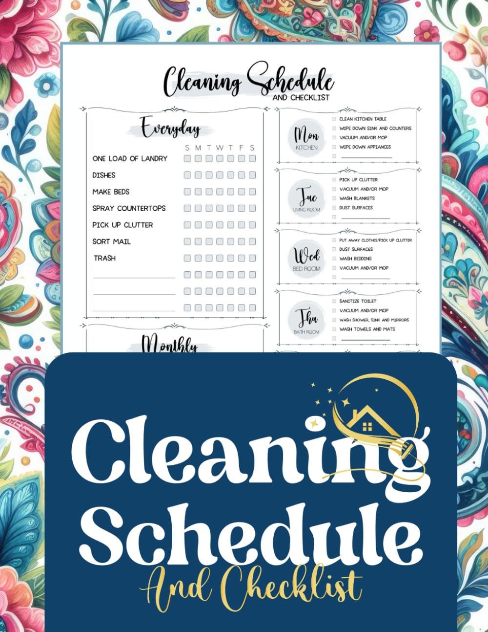ler totalmente Cleaning Schedule and Checklist: Daily Weekly and Monthly Housekeeping Schedule