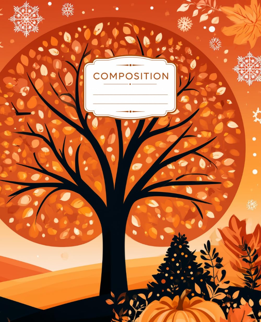 Whimsical Autumn Tree Journal: Stylized Fall Landscape Wide Ruled Notebook for Writing and Creative Reflection – 150 Pages, 7.5 x 9.25 Inches baixar o livro de graça