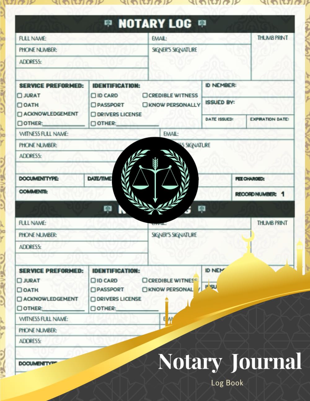 Notary Journal Log Book: Official To Log a Detailed Recording Of Notarial Acts baixar o livro de graça