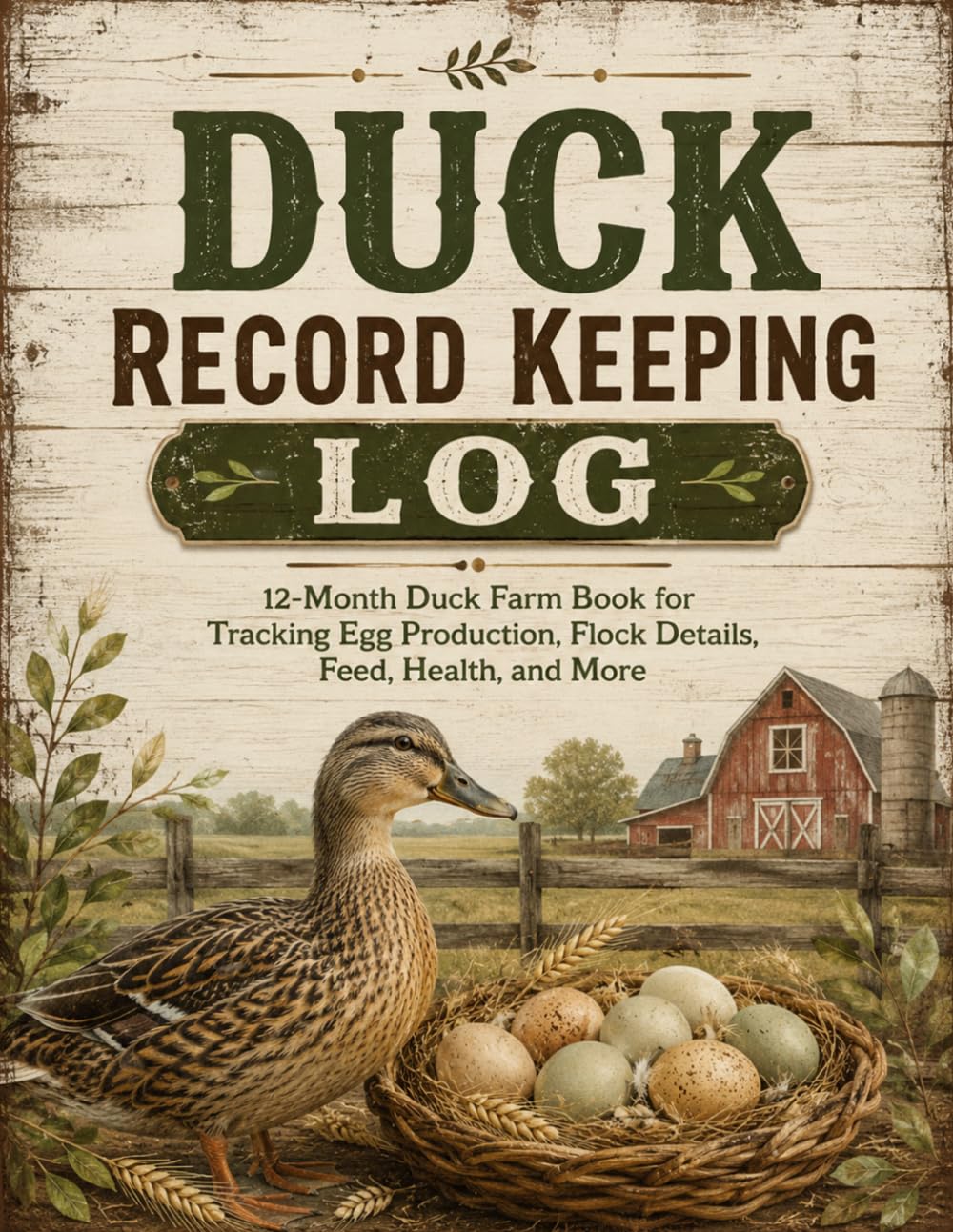Duck Record Keeping Log: 12-Month Duck Farm Record Book for Tracking Egg Production, Flock Details, Feed, Health, Coop Care, Sales and Hatching baixar livro de graça