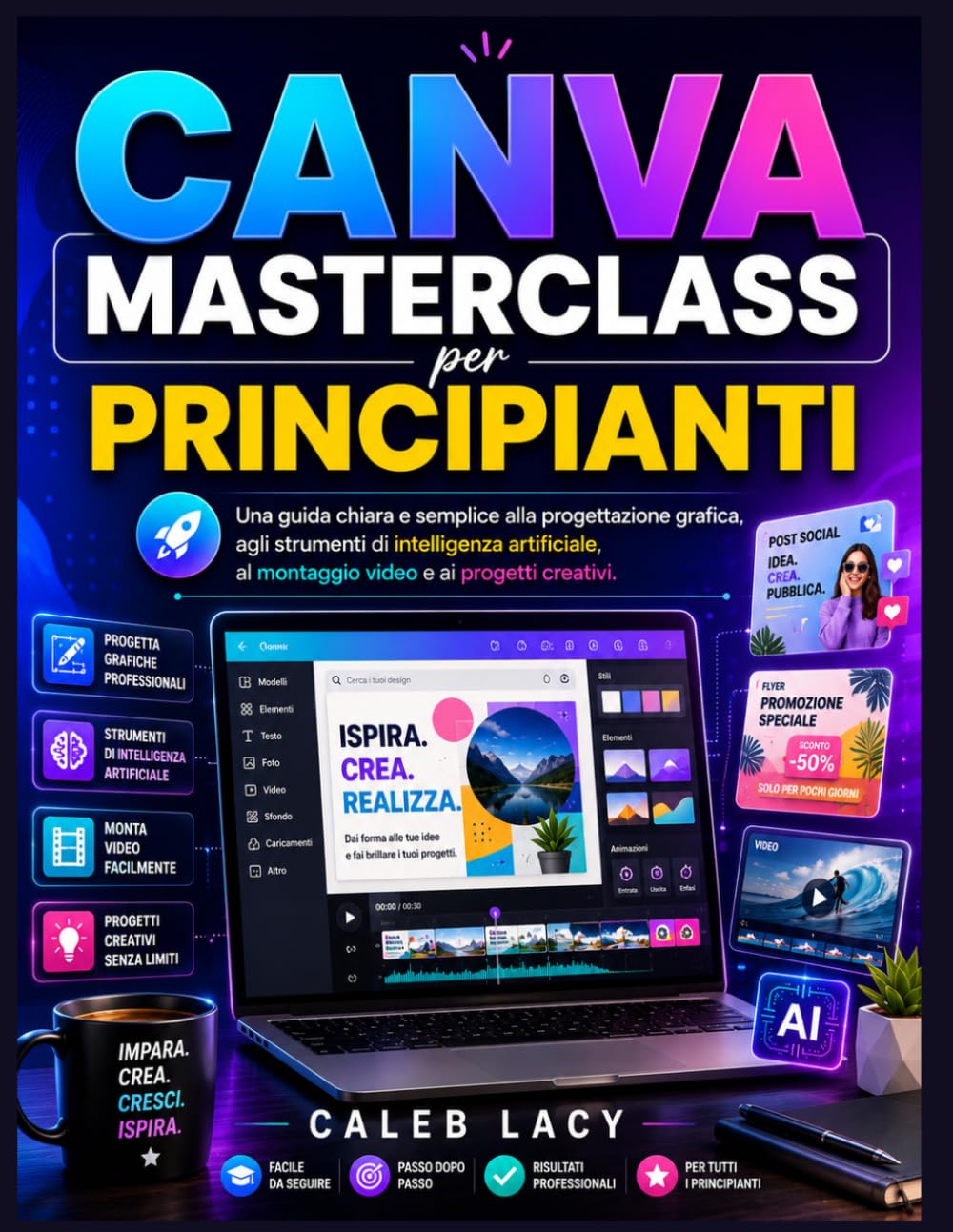 capítulo por capítulo baixar Canva Masterclass per principianti: Una guida chiara e semplice alla progettazione grafica, agli strumenti di intelligenza artificiale, al montaggio video e ai progetti creativi. (Italian Edition)