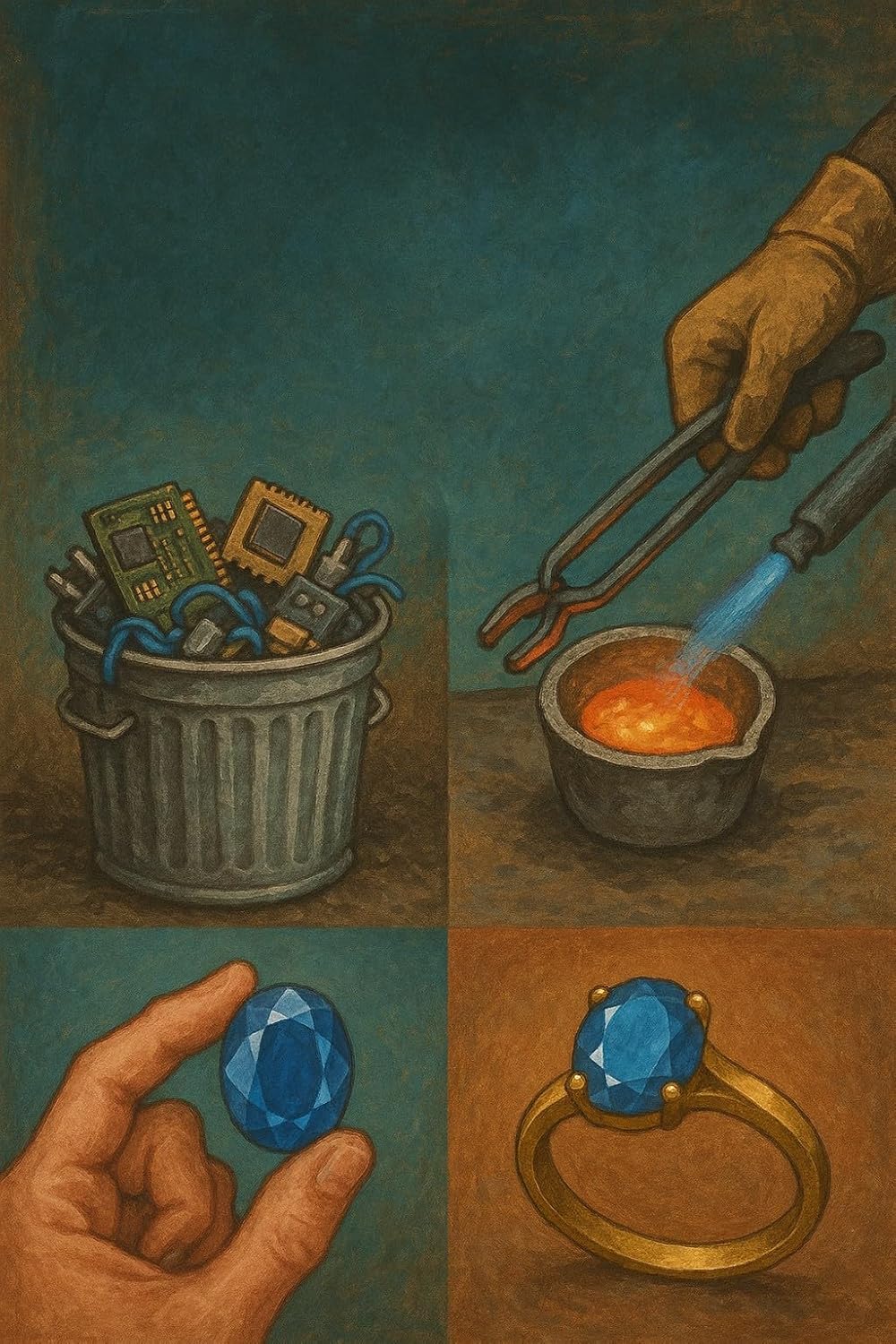 ler totalmente Trash to Treasure: A DIY at Home Guide for Precious Metals - Precious Gems - & Semi-Precious Gems (English Edition)
