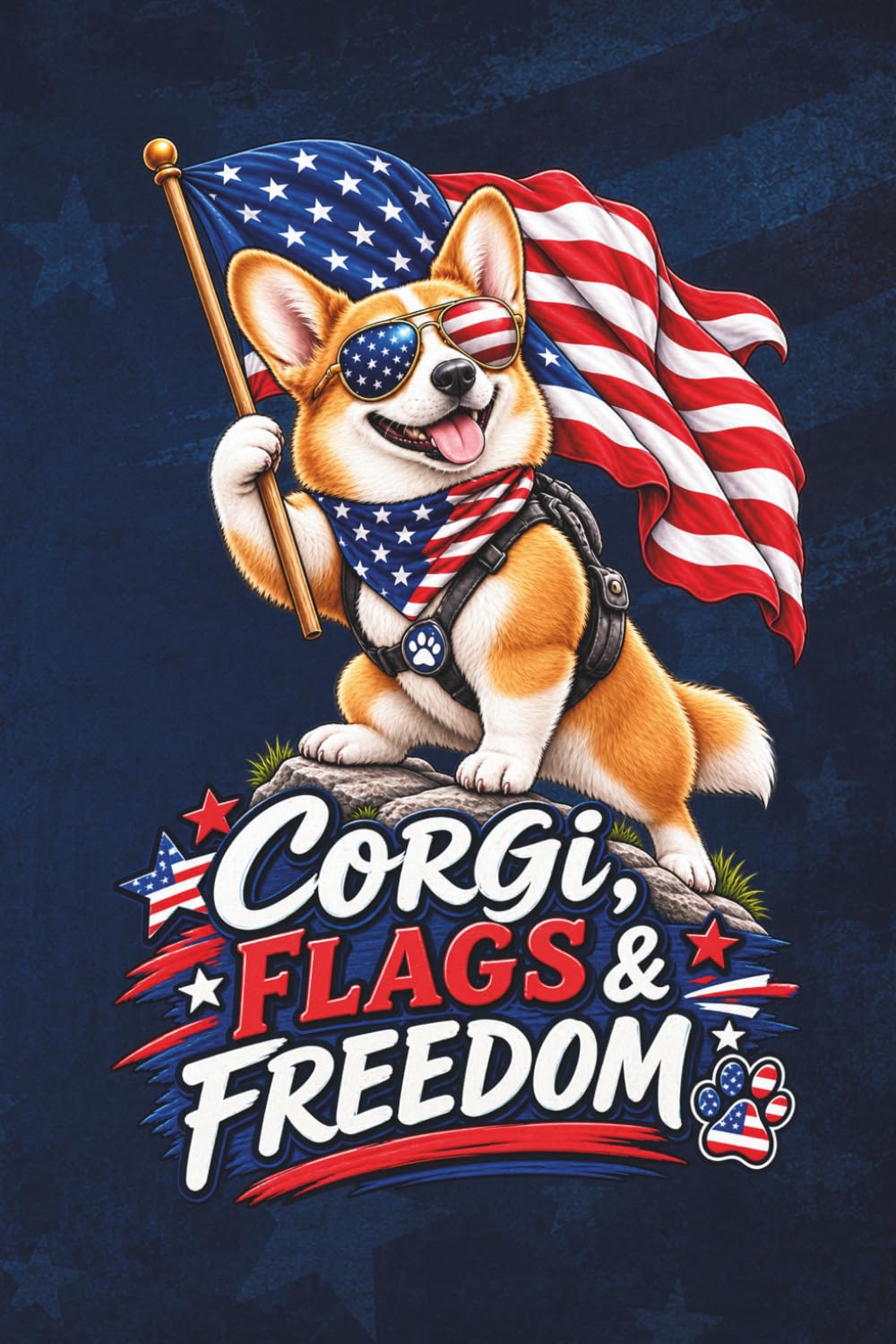 ler totalmente Corgi Flags & Freedom: A Patriotic Corgi Notebook with 120 Lined Pages for Dog Lovers, Notes, Ideas and Everyday Writing