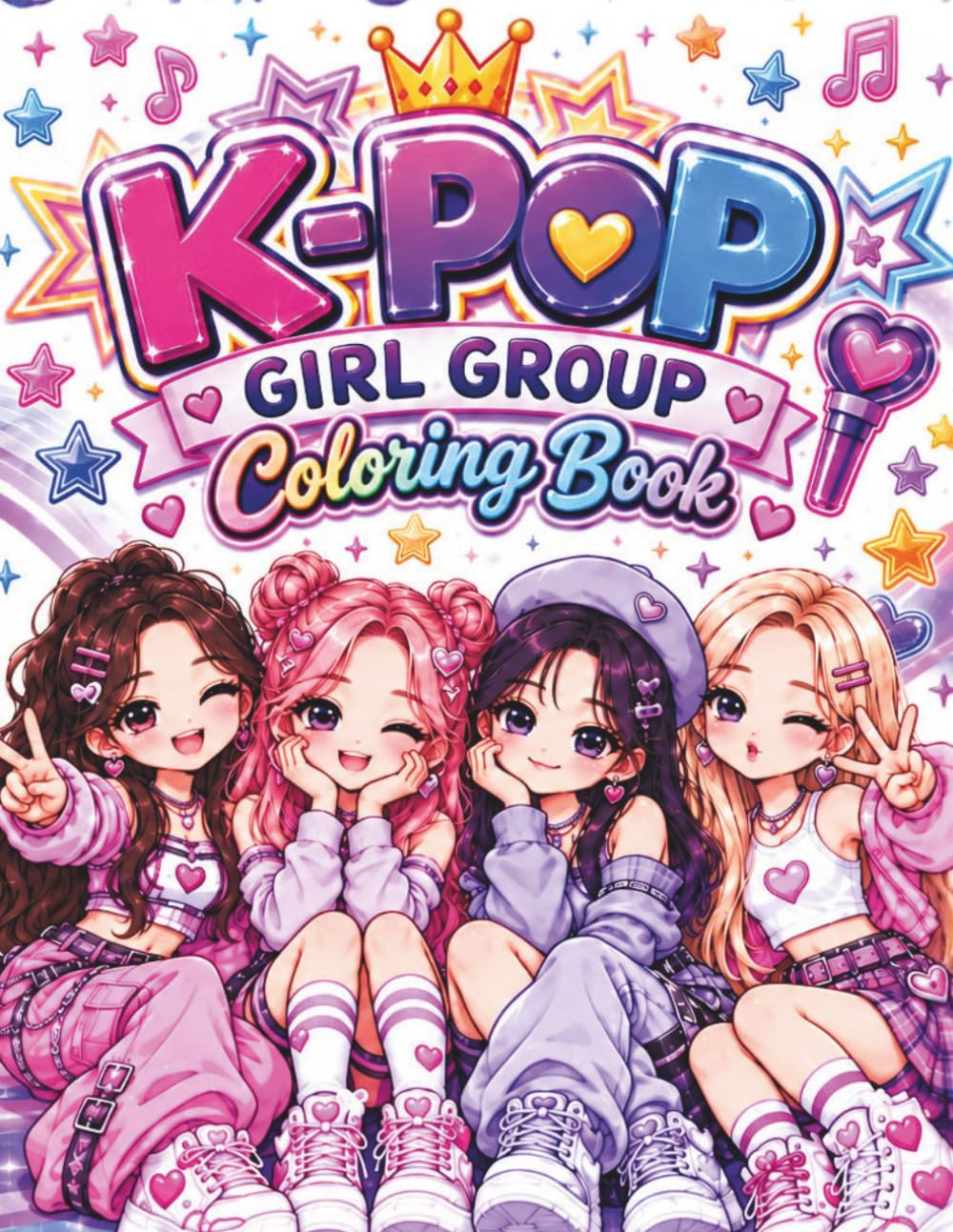 ler totalmente K-Pop Coloring Book for Girls: Cute Chibi Idol Fashion, Stage Scenes, Sticker-Style Pages, and Cozy Fan-Life Designs for Tweens and Teens