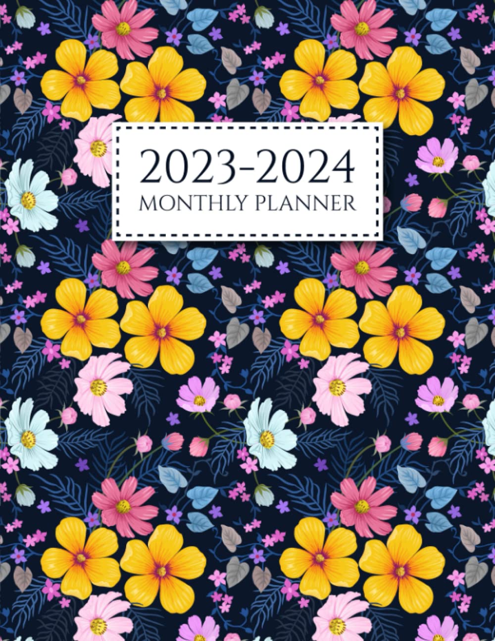 2023-2024 Monthly Planner: Two Year Calendar Schedule Organizer, January 2023 - December 2024 (24 Months) with Federal Holidays, Flowers Cover baixar o livro de graça