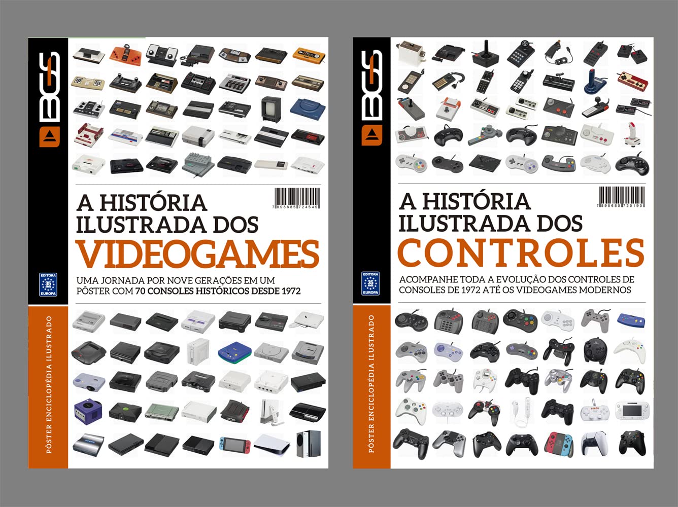 Combo A História Ilustrada dos VideoGames e Controles - Superpôster BGS