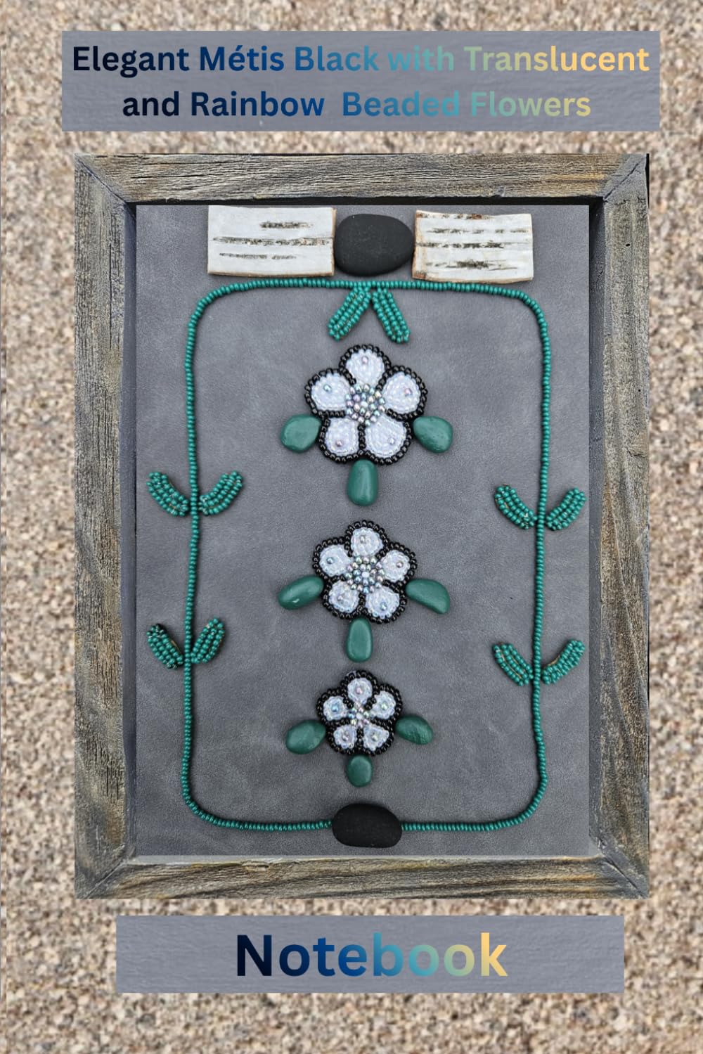 capítulo por capítulo baixar Elegant Métis Black with Translucent and Rainbow Beaded Flowers Notebook