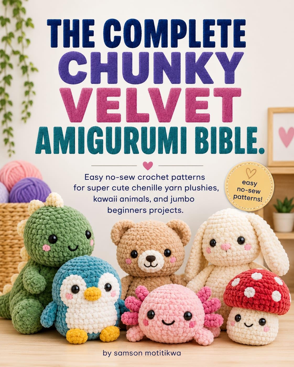 ler totalmente THE COMPLETE CHUNCKY VELVET AMIGURUMI BIBLE: 100 Easy No-Sew Crochet Patterns for Chunky Chenille Yarn Plushies, Kawaii Animals, Food, Fantasy Creatures & Cozy Gifts (English Edition)