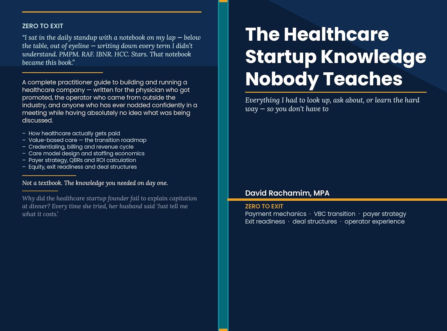 ler totalmente Zero to Exit: The Healthcare Startup Knowledge Nobody Teaches (English Edition)