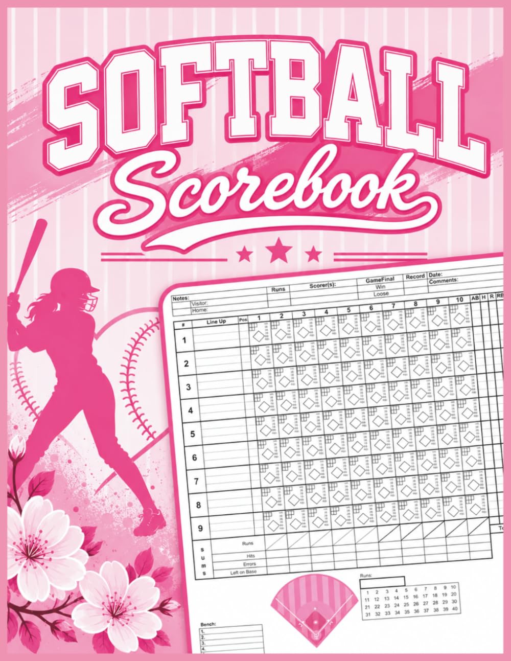 capítulo por capítulo baixar softball scorebook pink: Scorekeeping Logbook for Fastpitch & Slowpitch Games – 110 Pages, 8.5x11” Softball Stats Record Notebook