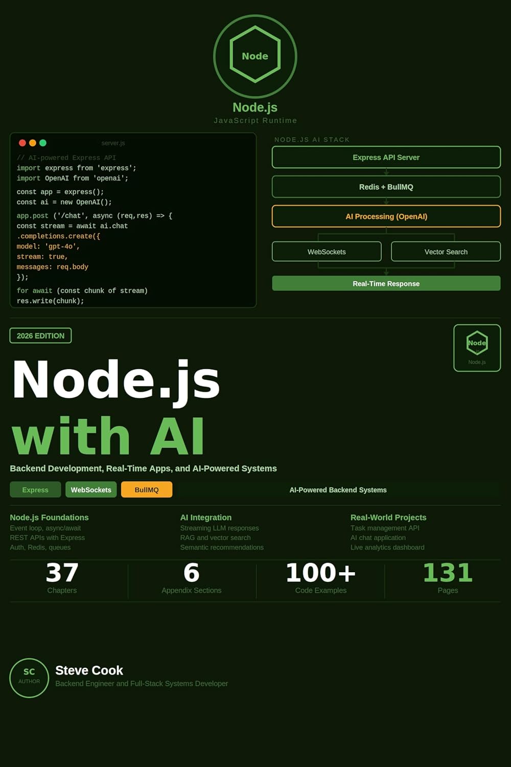 ler totalmente Node.js with AI: A Complete Beginner's Guide to Node.js, Backend Development, Real-Time Applications, and AI-Powered Systems (English Edition)