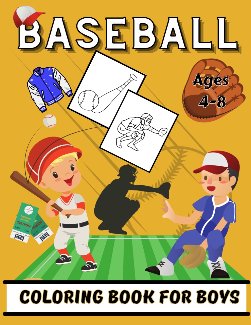 Baseball Coloring Book for Boys Ages 4-8: Stress Relieving And Relaxation Baseball Illustration Designs For for Boys and Kids and Adults And All Baseball Lovers baixar livro de graça