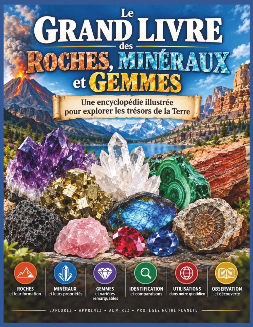 ler totalmente Le Grand Livre des Roches, Minéraux et Gemmes: Une encyclopédie illustrée pour explorer les trésors de la Terre (Les Grandes Encyclopédies du Monde Naturel) (French Edition)