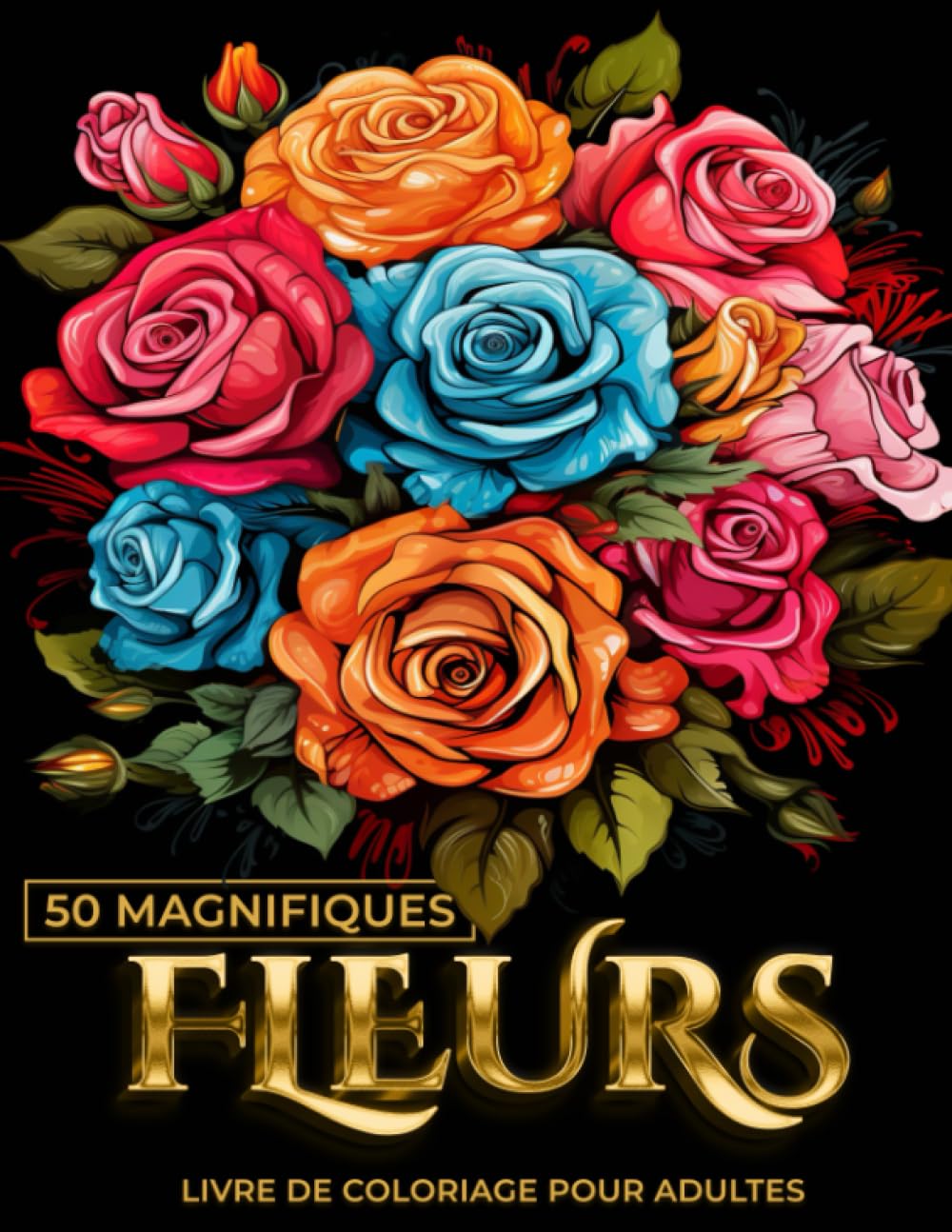 50 Magnifiques Fleurs: Livre de coloriage pour adultes: Fleurs relaxantes à colorier de haute qualité. (French Edition) baixar livro de graça