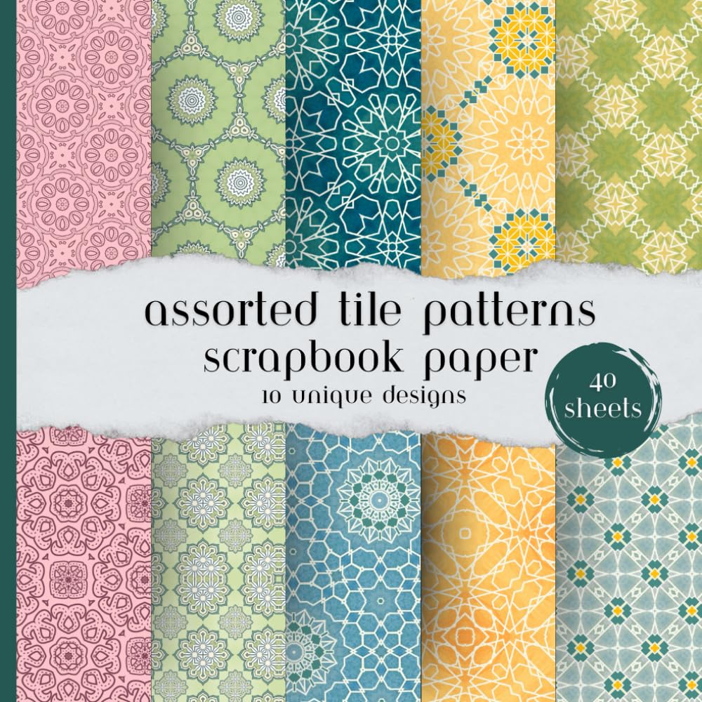 ler totalmente Assorted Tile Patterns Scrapbook Paper: Mandala Style Craft Paper Pad for Journaling, Crafting, Origami and More!
