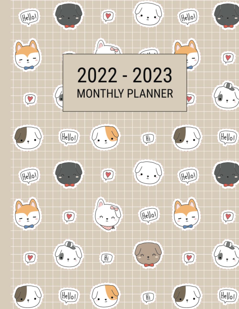 2022-2023 Monthly Planner: 2 Year Calendar Schedule Organizer, January 2022 to December 2023, 24 Month Agenda/Cute Puppy Dog Cover baixar o livro de graça