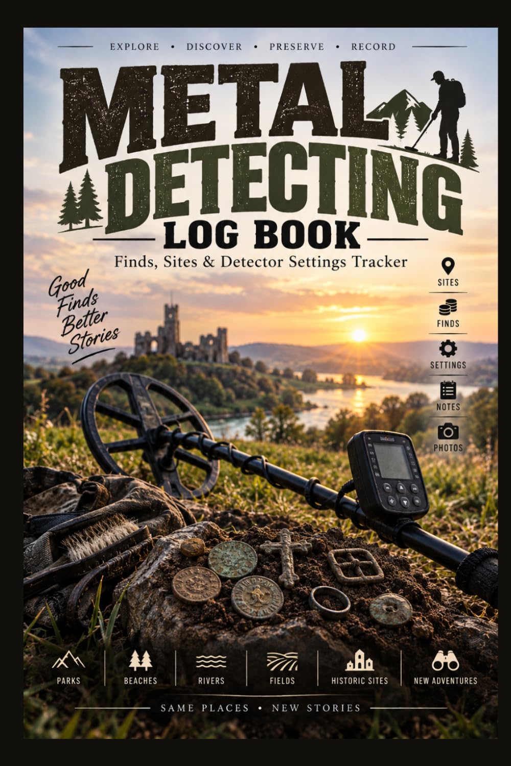 Metal Detecting Log Book: Finds, Sites & Detector Settings Tracker, 6x9 baixar livro de graça