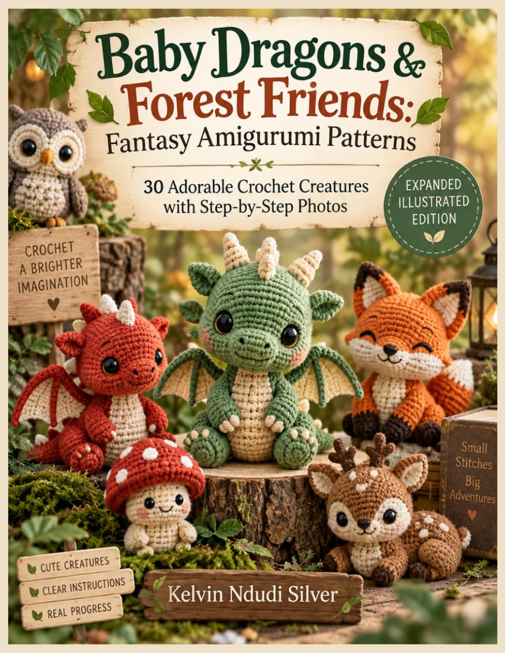 capítulo por capítulo baixar Baby Dragons & Forest Friends: Fantasy Amigurumi Patterns: 30 Adorable Crochet Creatures with Step-by-Step Illustrations