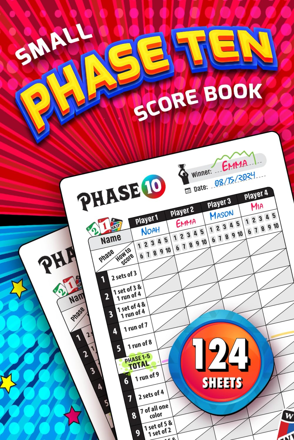 Small Phase Ten Score Book: 124 Portable Size Score Sheets For Scorekeeping (Great Card Game Gift Idea) baixar o livro de graça