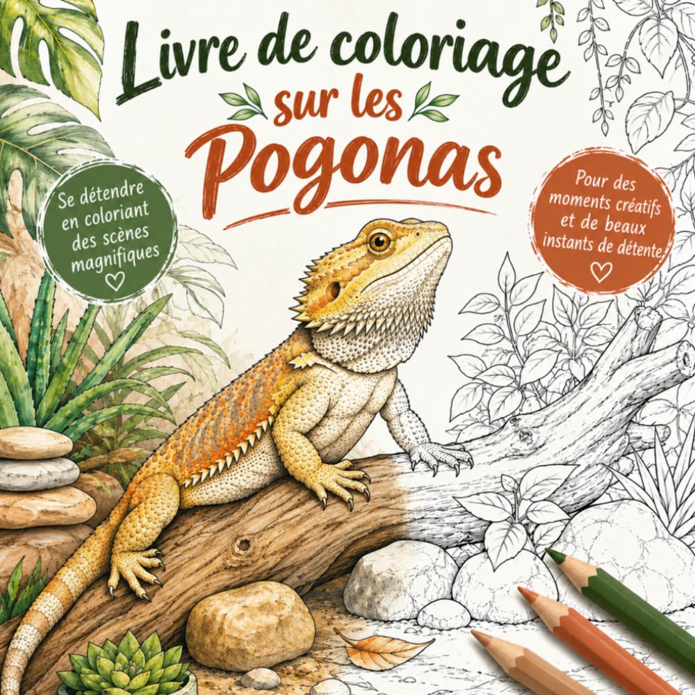 Livre de coloriage sur les pogonas: Des pogonas fascinants dans de jolies scènes à colorier pour se détendre (French Edition) baixar livro de graça