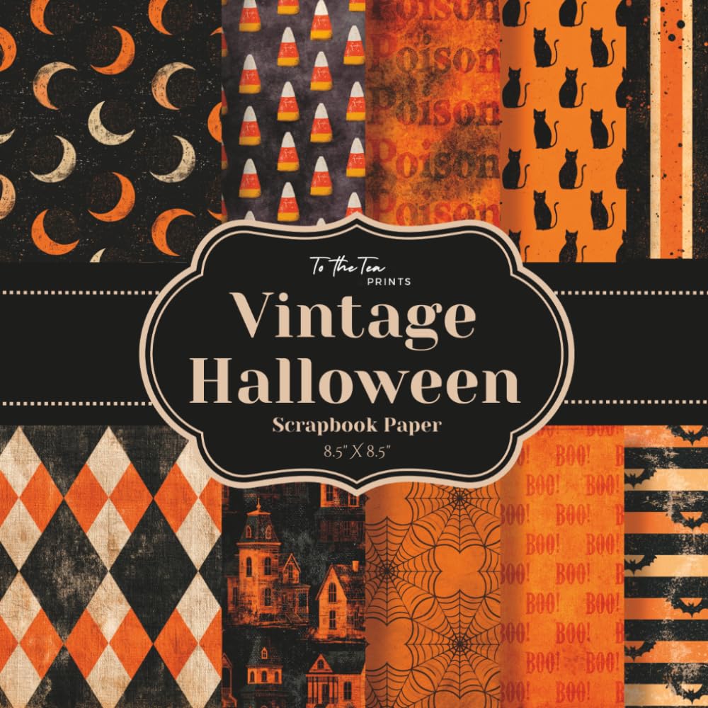 Vintage Halloween Scrapbook Paper: 20 Unique Double-Sided Decorative Paper Sheets Pad for Scrapbooking, Card Making, Junk Journals, Origami, and Other Cut and Create Paper Crafts baixar o livro de graça