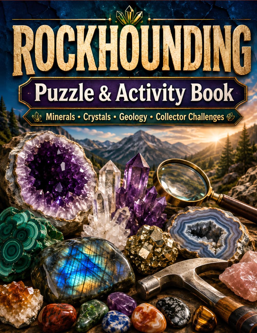 capítulo por capítulo baixar Rockhounding Puzzle & Activity Book: 120 Rockhounding Puzzles Featuring Minerals, Crystals, Gemstones, Geology, Word Searches, Logic Challenges, Mazes, Trivia & More for Adults, Retirees & Collectors