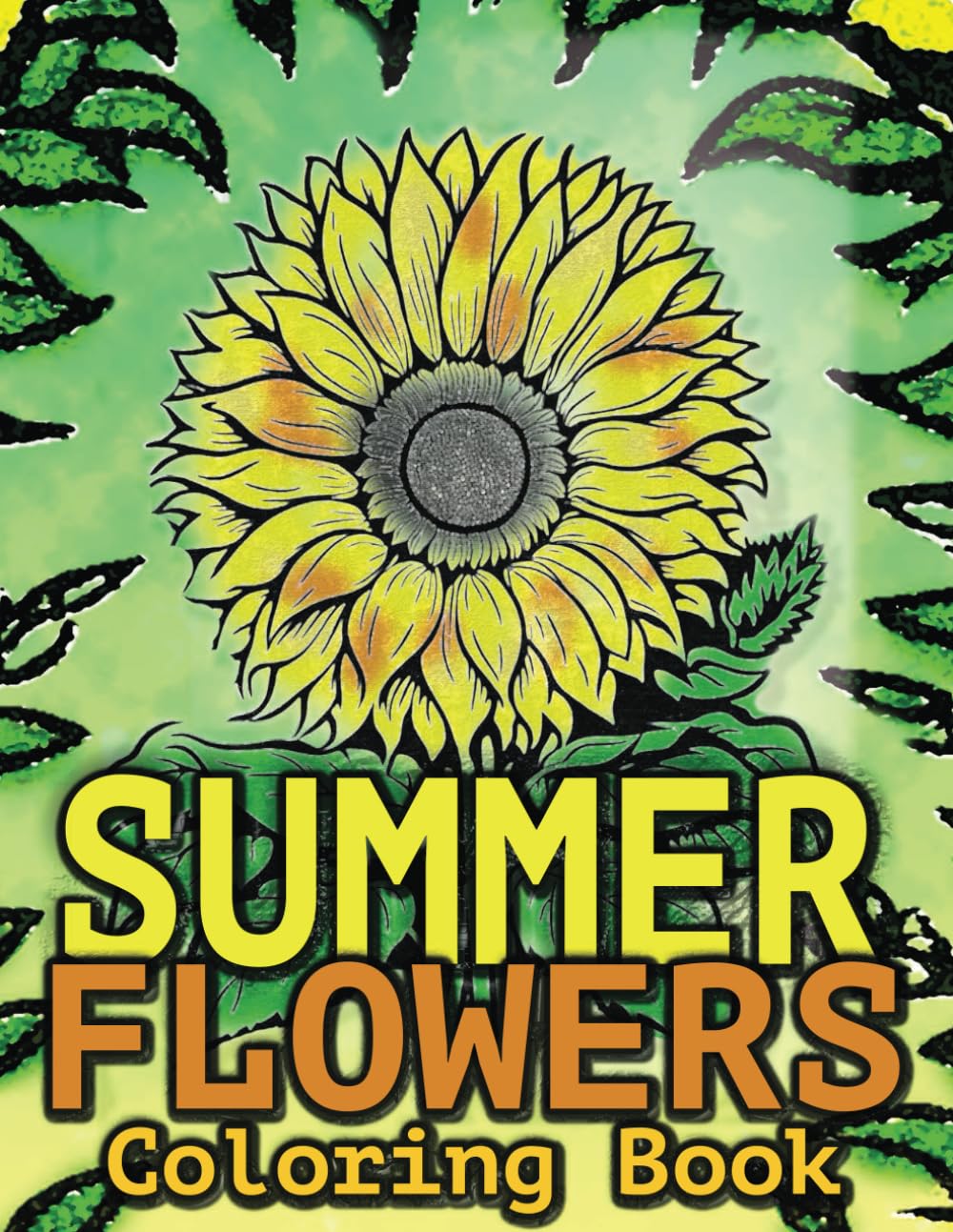 Summer Flowers: A Bold and Easy Adult Coloring Book With Garden Bouquets and Wreaths baixar livro de graça