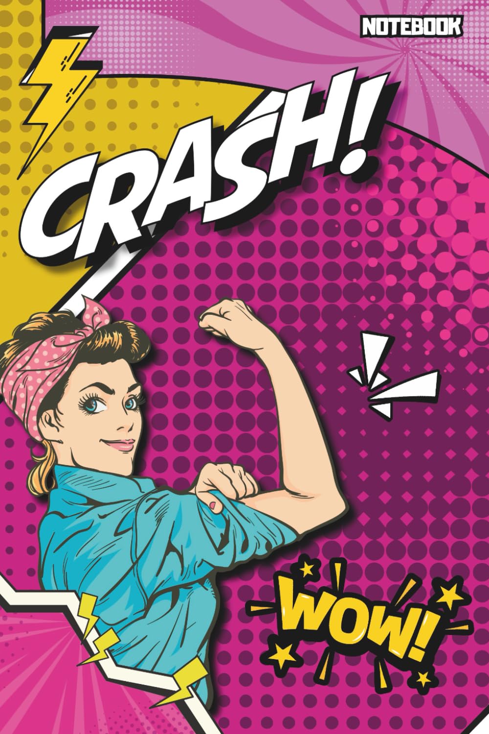 CRASH! Notebook: Creative notebook with vintage comic book cover, ideal for writing, annotating or giving as a gift to powerful girls. 90 pages college ruled. baixar o livro de graça