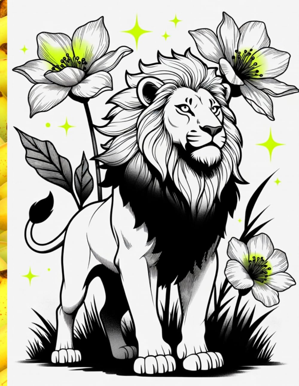 ler totalmente A4 Graph Paper Notebook – Neon Lion Cover (Wind-Blown Mane, Yellow Glow) – Grid Journal for Math, School, Engineering & Notes: Large A4 Grid Notebook... & Technical Work (Portuguese Edition)