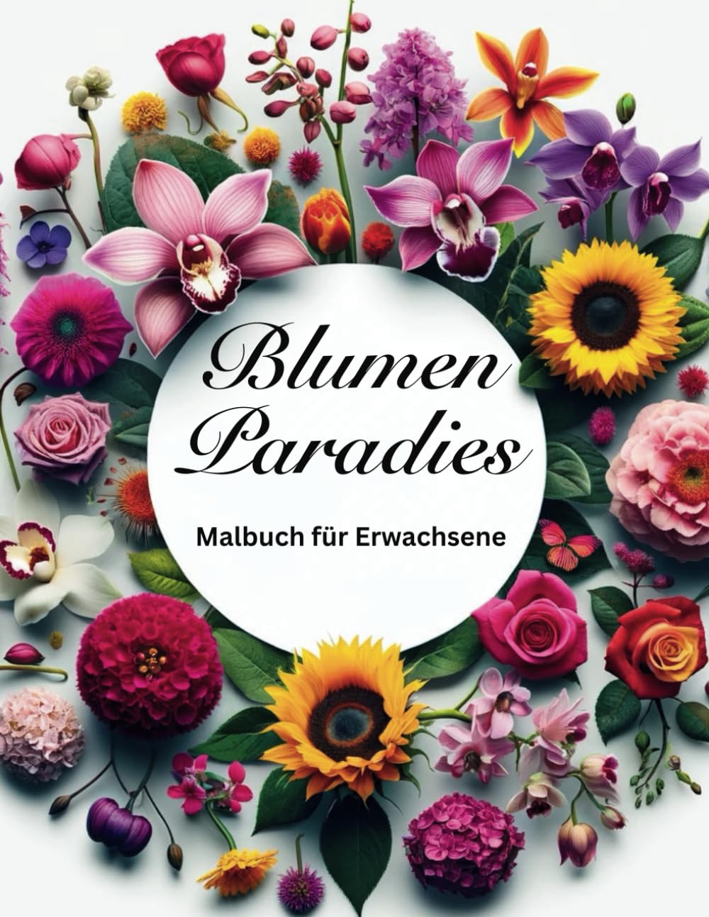 Blumenparadies. Malbuch für Erwachsene. 50 wunderschöne Blumenillustrationen zur Entspannung und Stressabbau (German Edition) baixar livro de graça