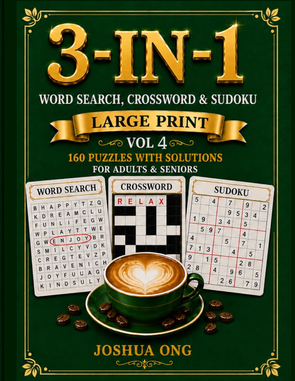 3-in-1 Puzzle Book Vol 4: Word Search, Crossword and Sudoku Puzzles for Adults and Seniors (Easy Puzzle Books for Adults, Seniors and Kids) baixar o livro de graça