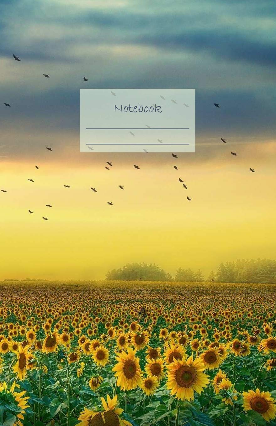 ler totalmente Notebook: Dotted grid Journal. Bullet Diary. Ideal for Notes, Memories, Journaling, Creative planning and Calligraphy practice. 120 Pages. Soft matte... (Sunflowers field yellow blue sky cover).