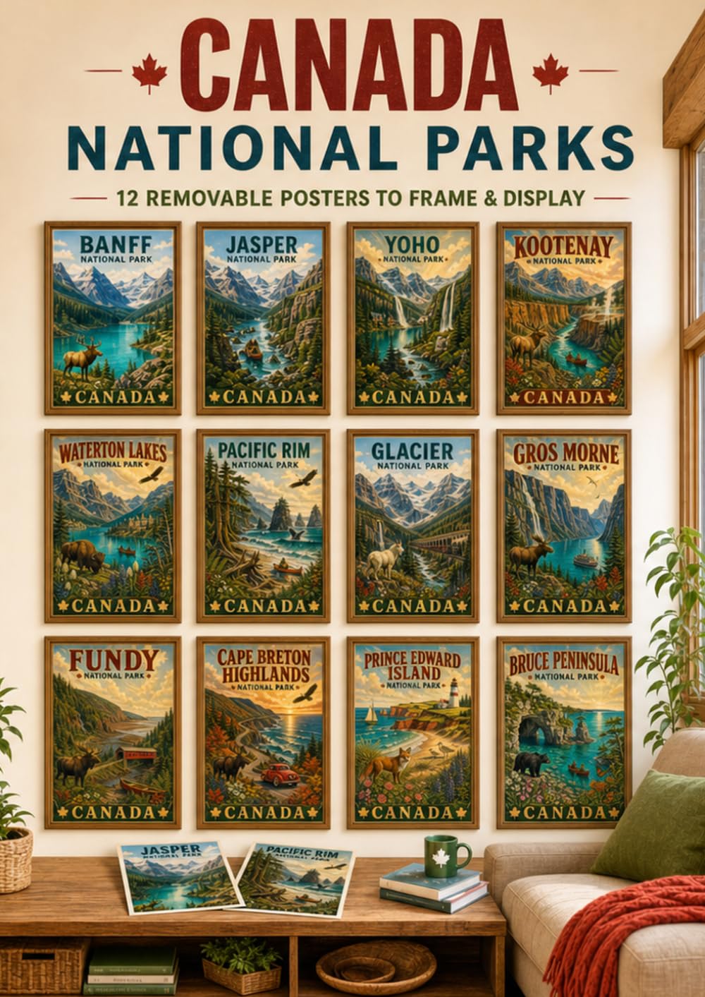 Canada National Parks: 12 Frameable Vintage Travel Posters Celebrating Canada’s Wildest Landscapes baixar o livro de graça