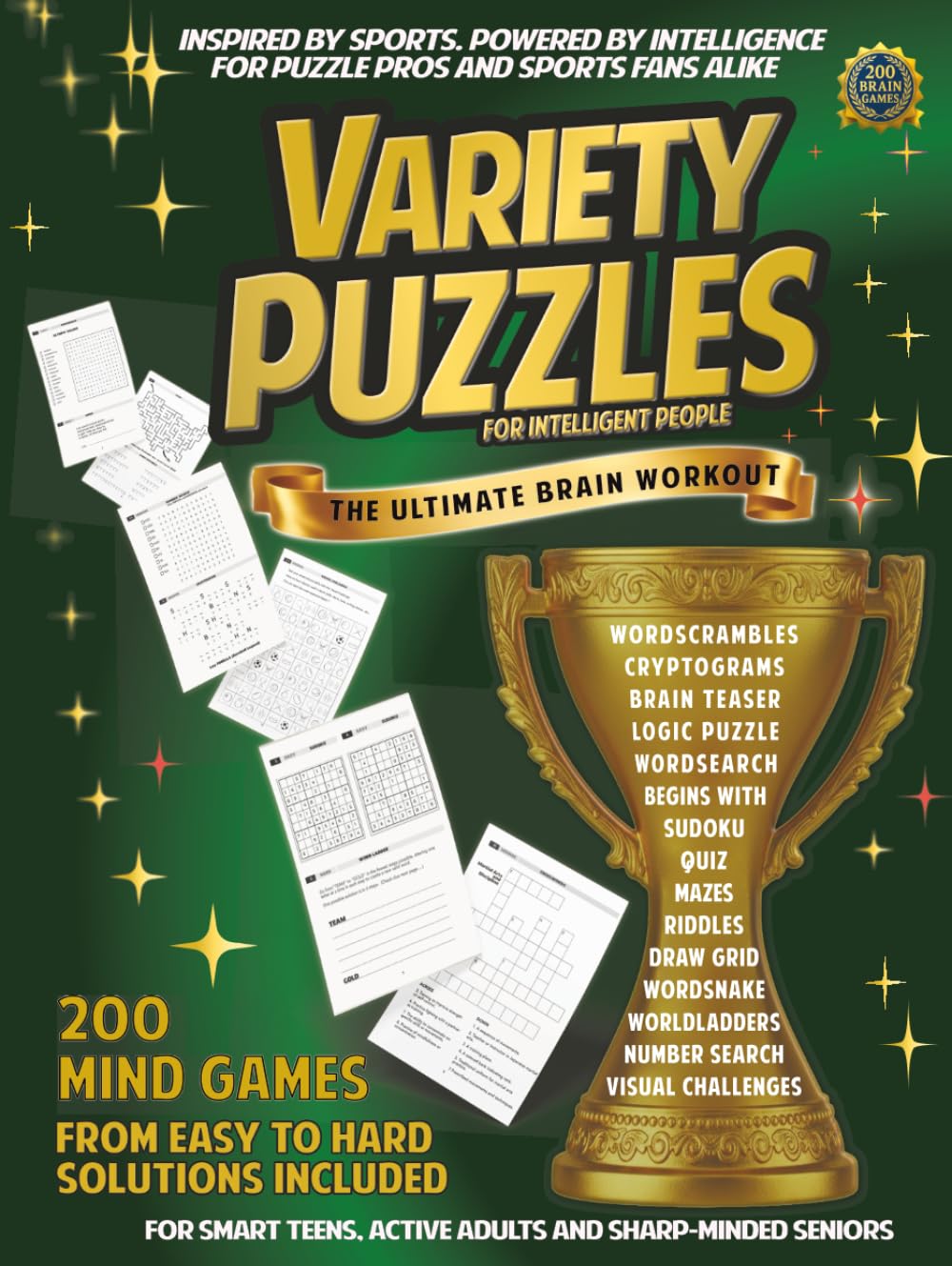 ler totalmente VARIETY PUZZLES FOR INTELLIGENT PEOPLE: 200 VARIED MIND GAMES FOR TEENS, ADULTS, SENIORS: CLASSIC WORDS AND NUMBERS ACTIVITIES, BRAIN TEASERS, LOGIC, TRIVIA, ETC... (PERFECT GIFT FOR MEN AND WOMEN)