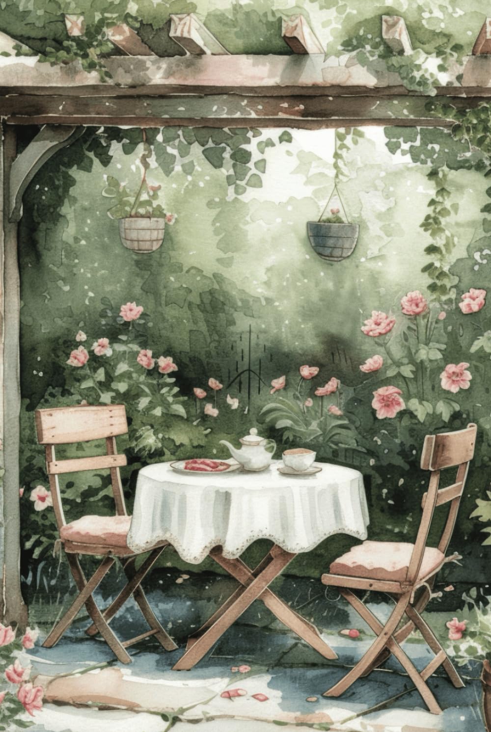 Tea in the Garden Notebook: A5|200 lined pages with left-hand margins notebook|fully bound|Spring Garden design| 2 of 3 in range baixar livro de graça