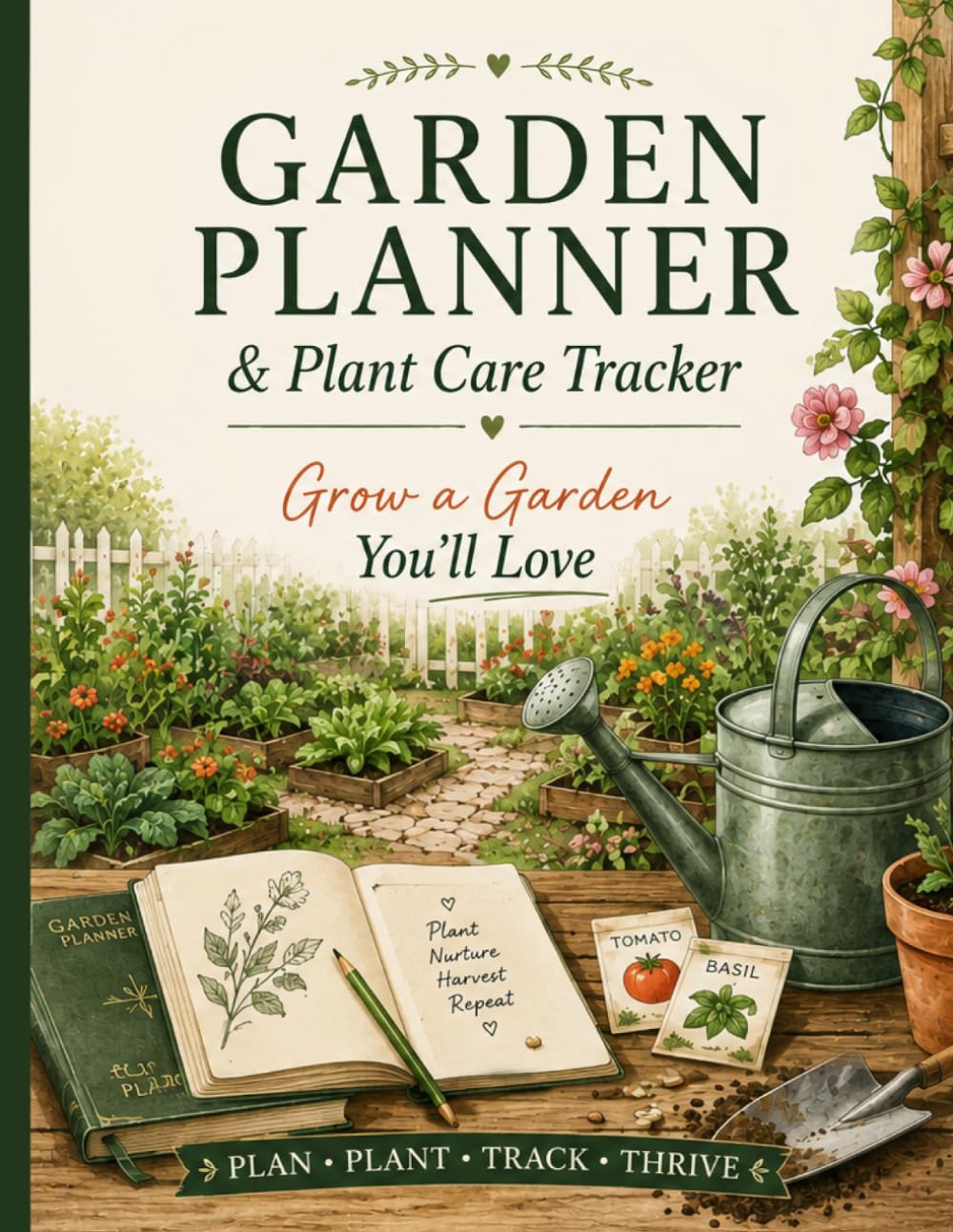 ler totalmente Garden Planner and Plant Care Tracker: Seasonal Garden Organizer with Plant Logs, Garden Layout Pages, Seed Inventory, Watering Schedule, Pest Tracker, Harvest Re