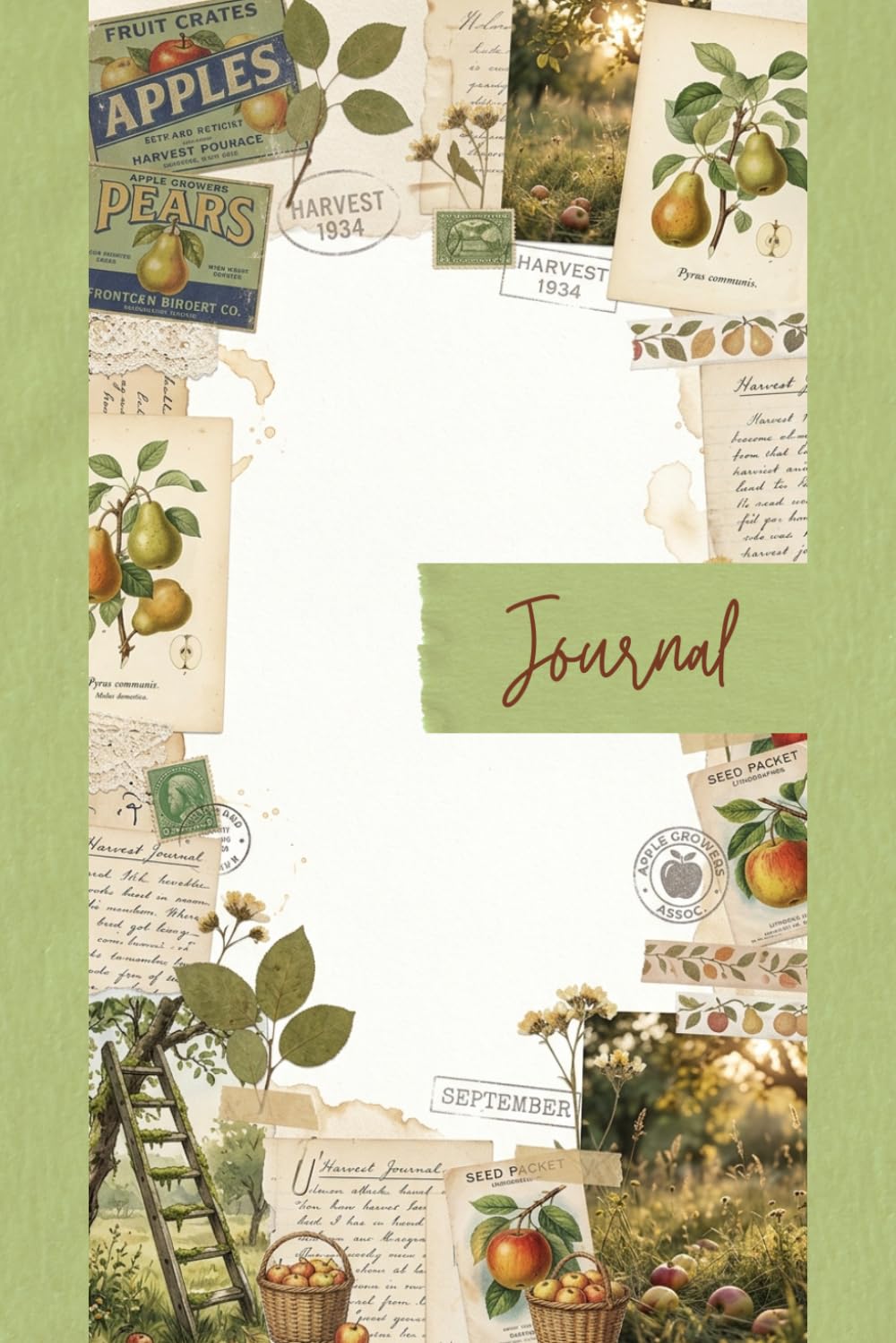 Vintage Rustic Orchard Junk Journal Pages - 6x9 Decorative Paper - 100 Botanical Writing Sheets with Farmhouse Apples, Pears, Wildflowers, and Rustic Cottagecore Collage baixar livro de graça