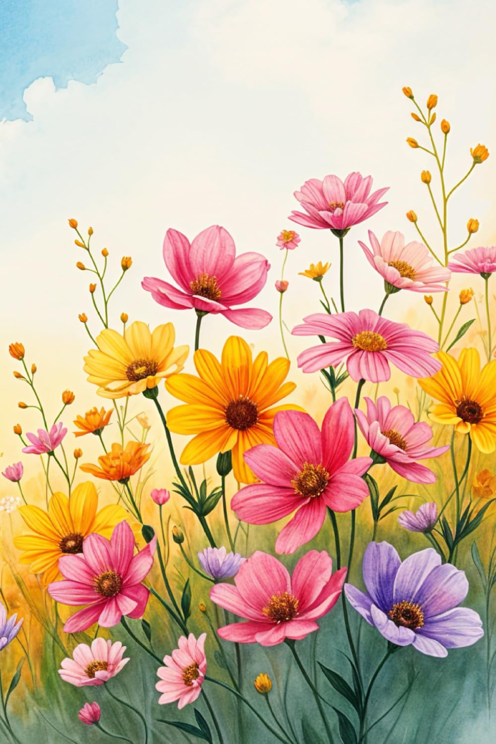 Spring Wildflower Meadow Journal: a LINED notebook for self-expression baixar livro de graça