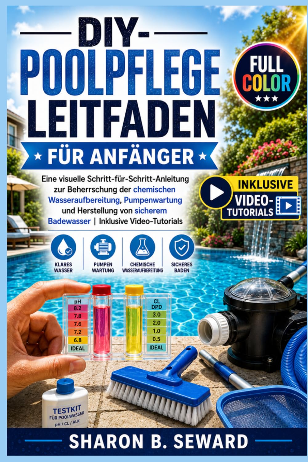 DIY-Poolpflege-Leitfaden für Anfänger: Eine visuelle Schritt-für-Schritt-Anleitung zur Beherrschung der chemischen Wasseraufbereitung, Pumpenwartung... de piscine DIY avec vidéo (German Edition) baixar o livro de graça