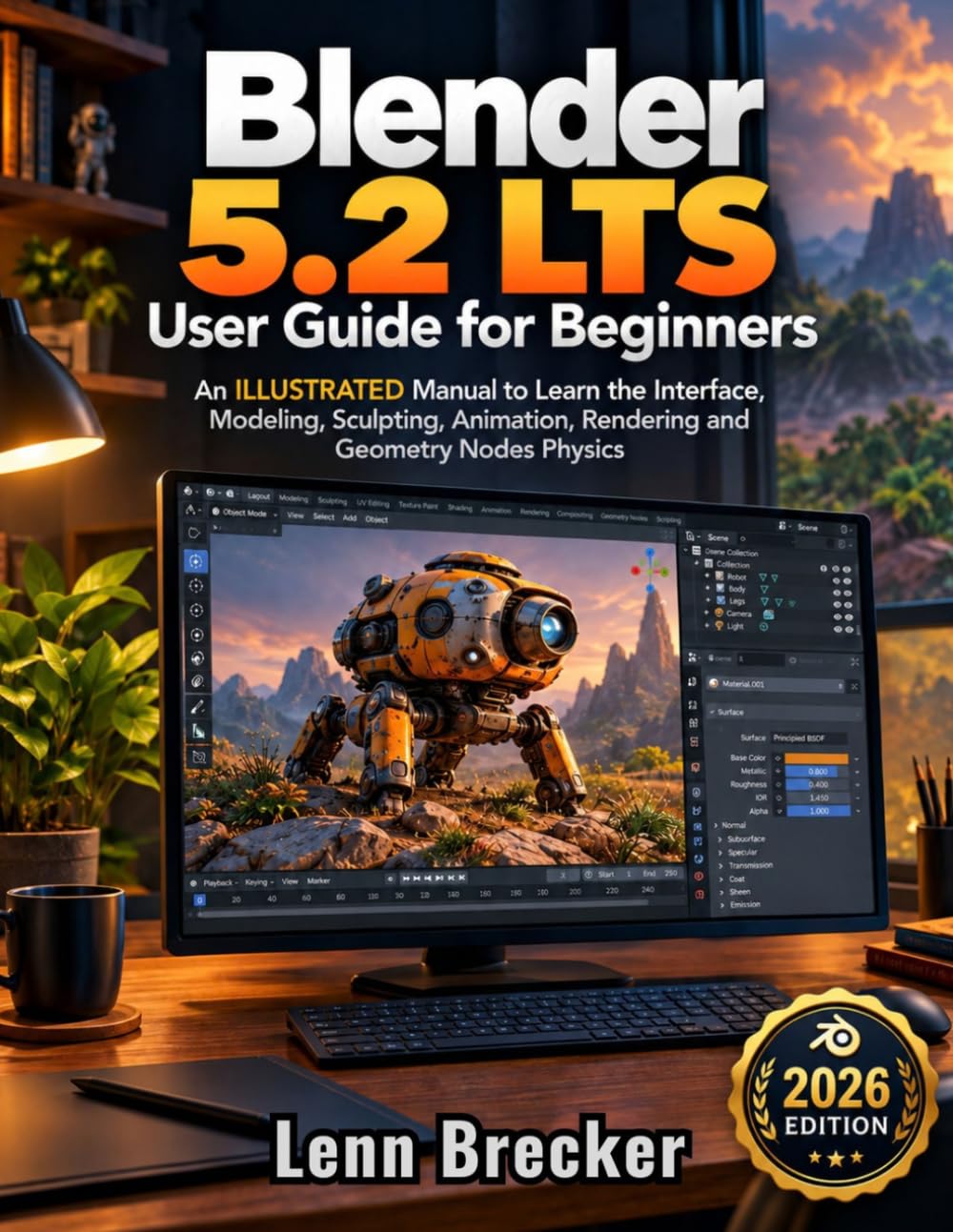 Blender 5.2 LTS User Guide for Beginners (2026 Edition): An ILLUSTRATED Manual to Learn the Interface, Modeling & Sculpting, Animation, Rendering and Geometry Nodes Physics baixar livro de graça