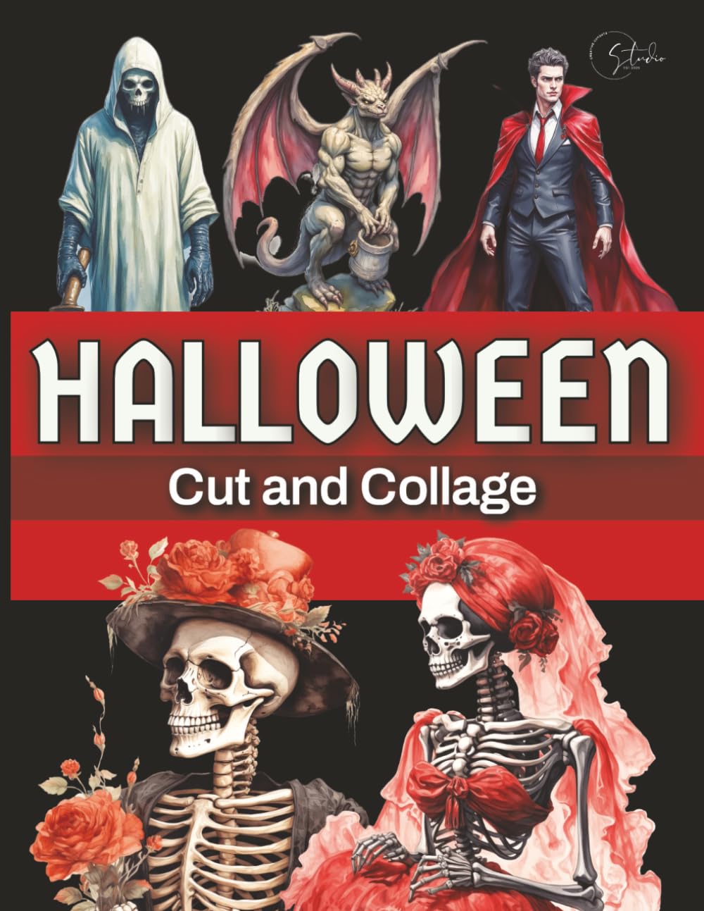 Halloween Cut and Collage: Cut and Paste Ephemera Book, 170+ Single-sided Spooky Images for Junk Journals, Mixed Media Projects, Cardmaking, and More baixar o livro de graça