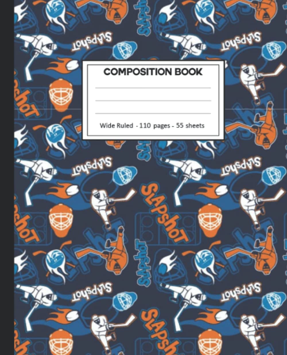 capítulo por capítulo baixar Composition Notebook: College Ruled: 110+ Lined Pages Writing Journal: Hockey on White.