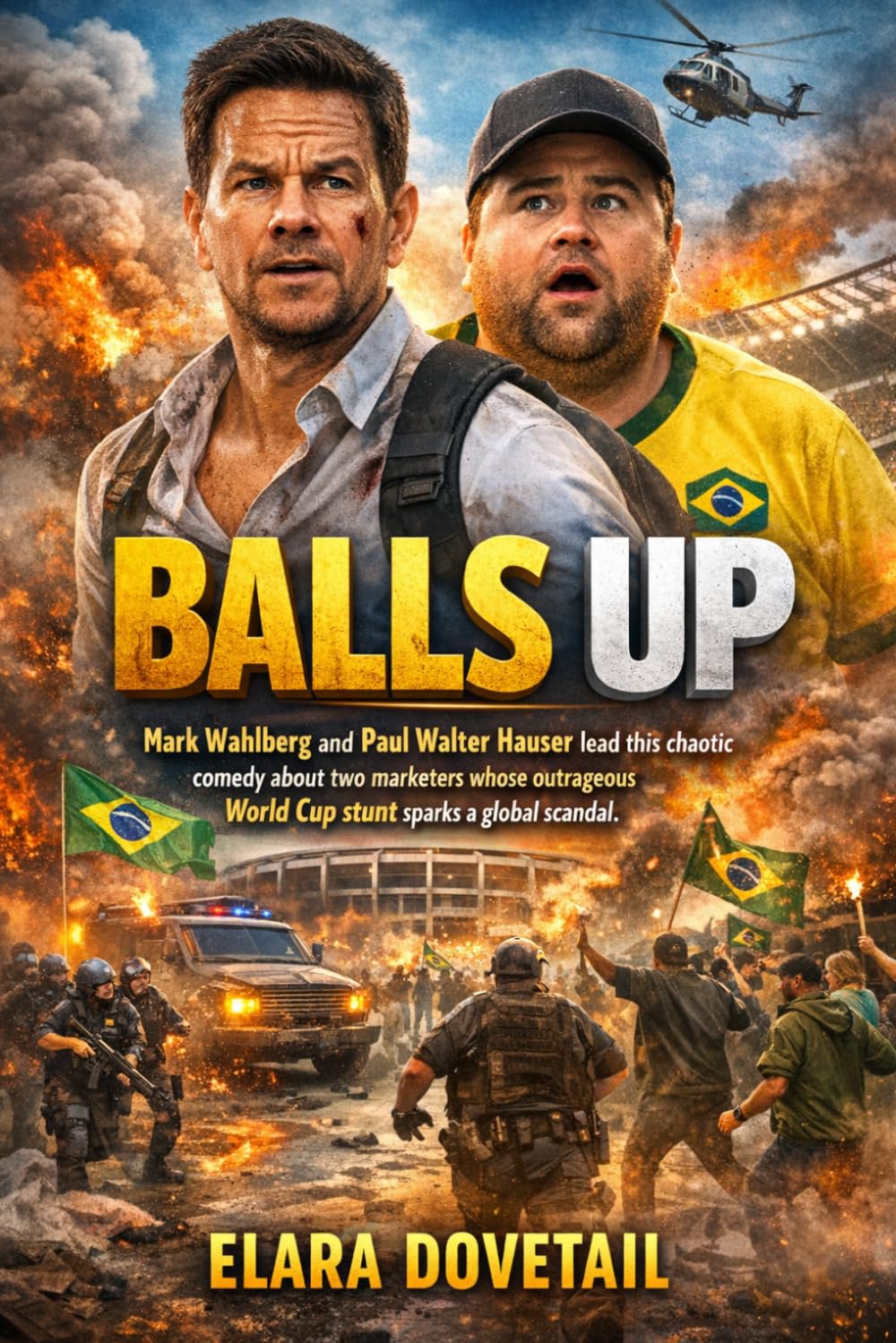 BALLS UP: Mark Wahlberg and Paul Walter Hauser lead this chaotic comedy about two marketers whose outrageous World Cup stunt sparks a global scandal. baixar o livro de graça