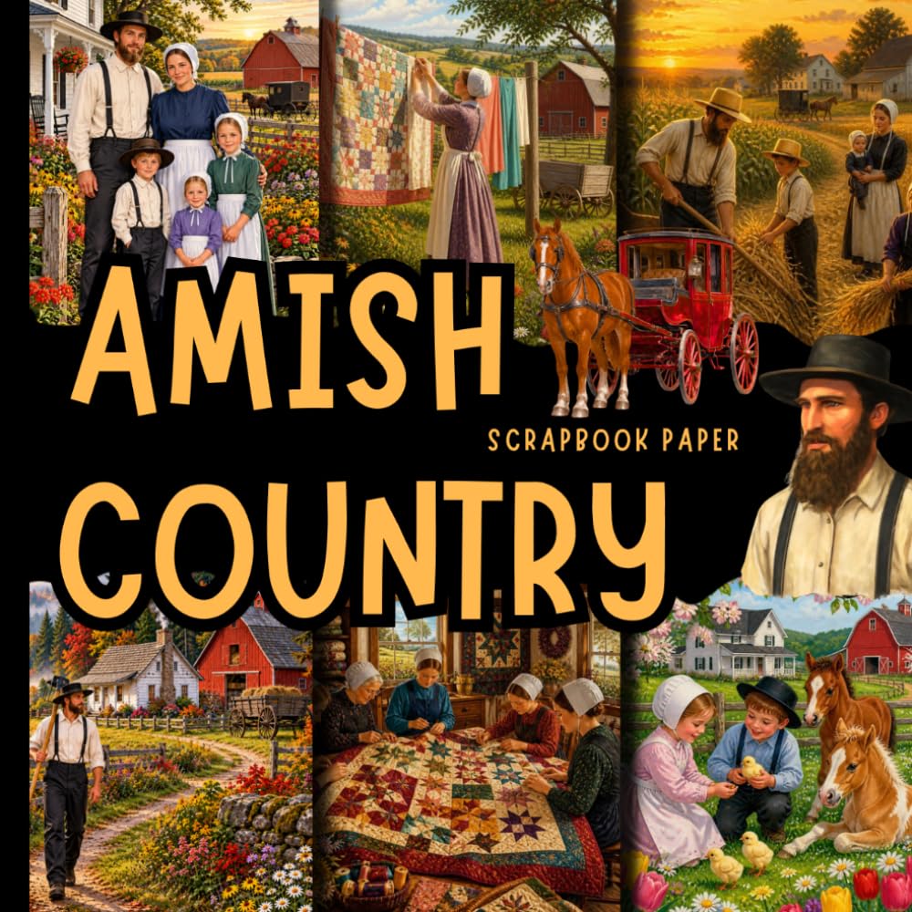 capítulo por capítulo baixar Amish country scrapbook paper: double sided rustic quilt inspired designs, farmhouse patterns, flowers, barns and countryside scenes for scrapbooking, journaling and paper crafts