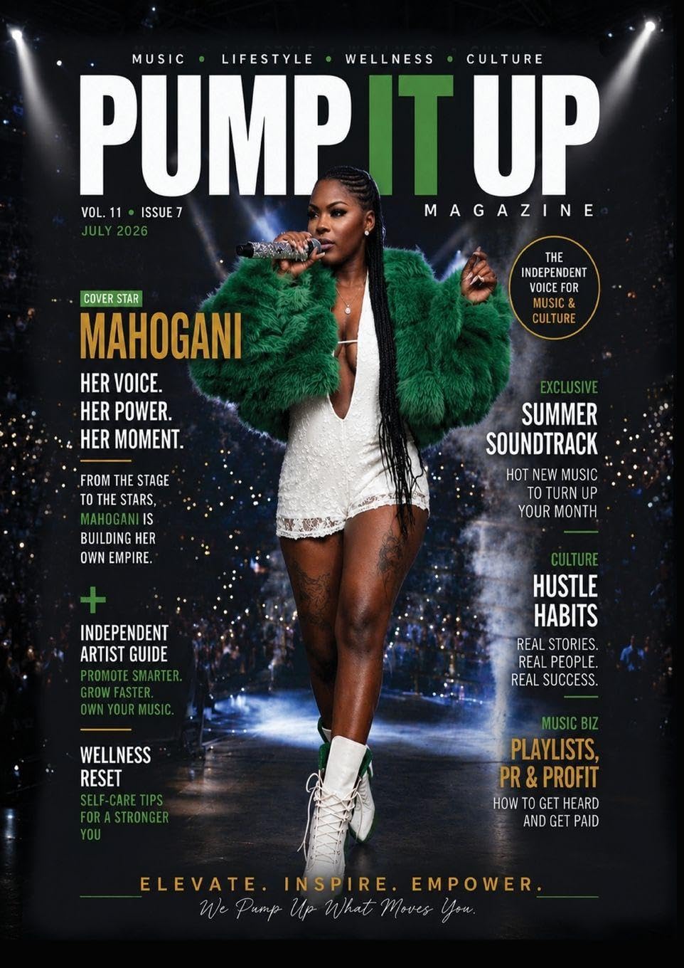 Pump It Up Magazine - July 2026: Mahogani: Her Voice, Her Power, Her Moment - R&B, Music, Wellness and Inspiration baixar o livro de graça