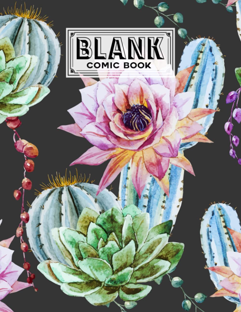 ler totalmente Blank Comic Book: Premium Cactus Cover Blank Comic Book, Create Your Own Story, Journal, Notebook, Sketchbook for Kids and Adults, 120 Pages - Size 8.5" x 11" Notebook by Emanuel Wilke